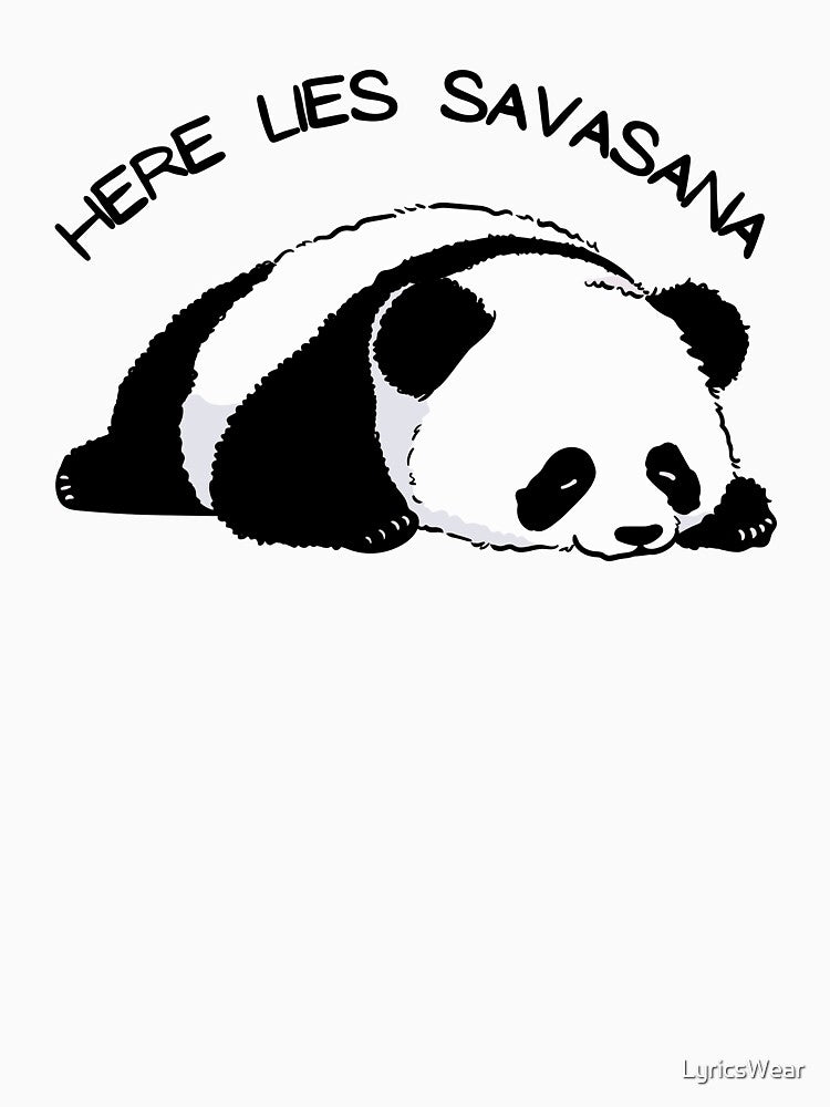 HIER LIES SAVASANA Panda Yoga by LyricsWear T-Shirts, Hoodie, Sweatshirt | BlankRebels.com (Image 3)