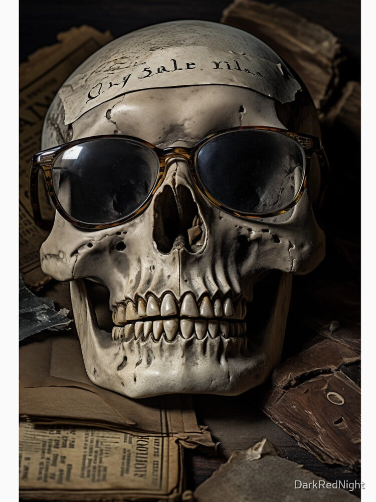 skull with glasses by DarkRedNight T-Shirts, Hoodie, Sweatshirt | BlankRebels.com (Image 2)