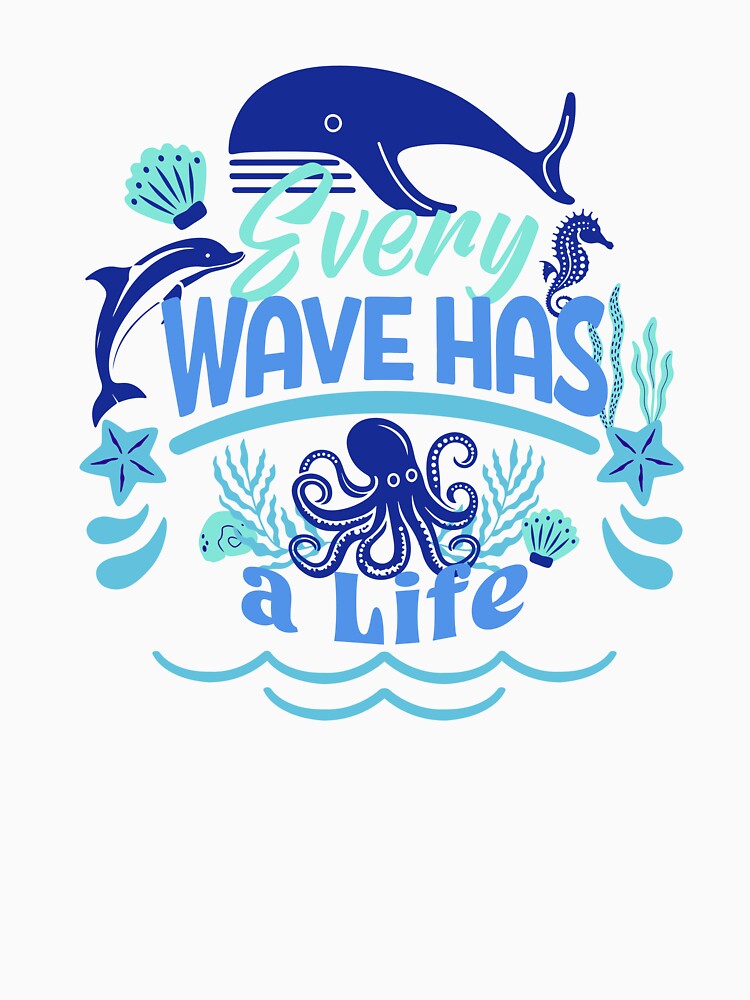 Every Wave Has a Life by Paw Print Tee Hoodie, Sweatshirt | BlankRebels.com (Image 3)