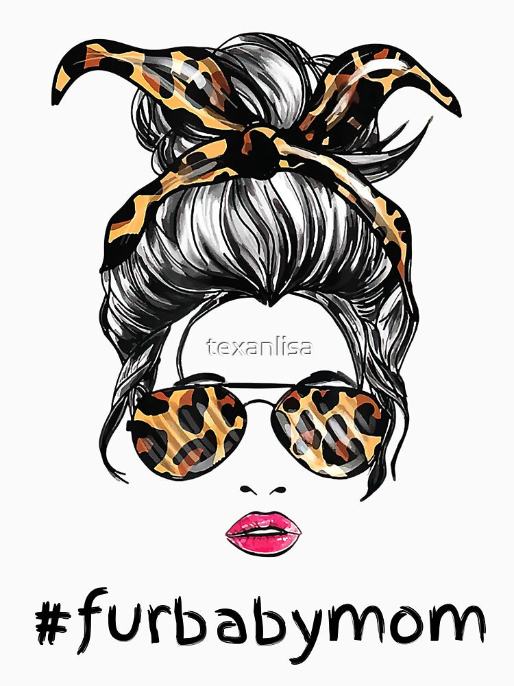 Fur Baby Leopard Messy Bun Sister Life by speakupandshine T-Shirts, Hoodie, Sweatshirt | BlankRebels.com (Image 3)