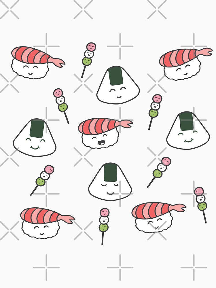 Kawaii Sushi Pattern by neopop T-Shirts, Hoodie, Sweatshirt | BlankRebels.com (Image 3)