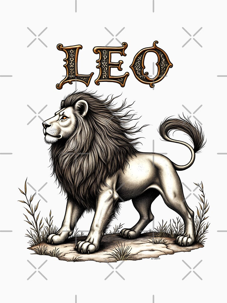 Leo Zodiac Vintage Engraved Astrology by ThePixelAndPine T-Shirts, Hoodie, Sweatshirt | BlankRebels.com (Image 3)