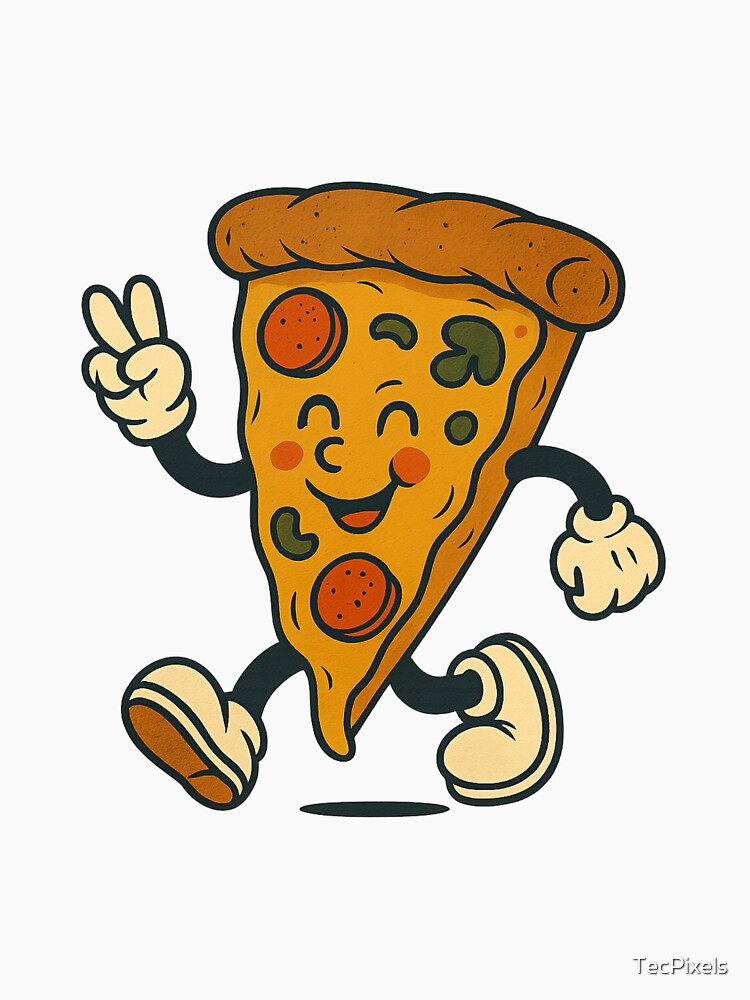 Peaceful Pizza – Cool Retro Slice by TecPixels T-Shirts, Hoodie, Sweatshirt | BlankRebels.com (Image 3)