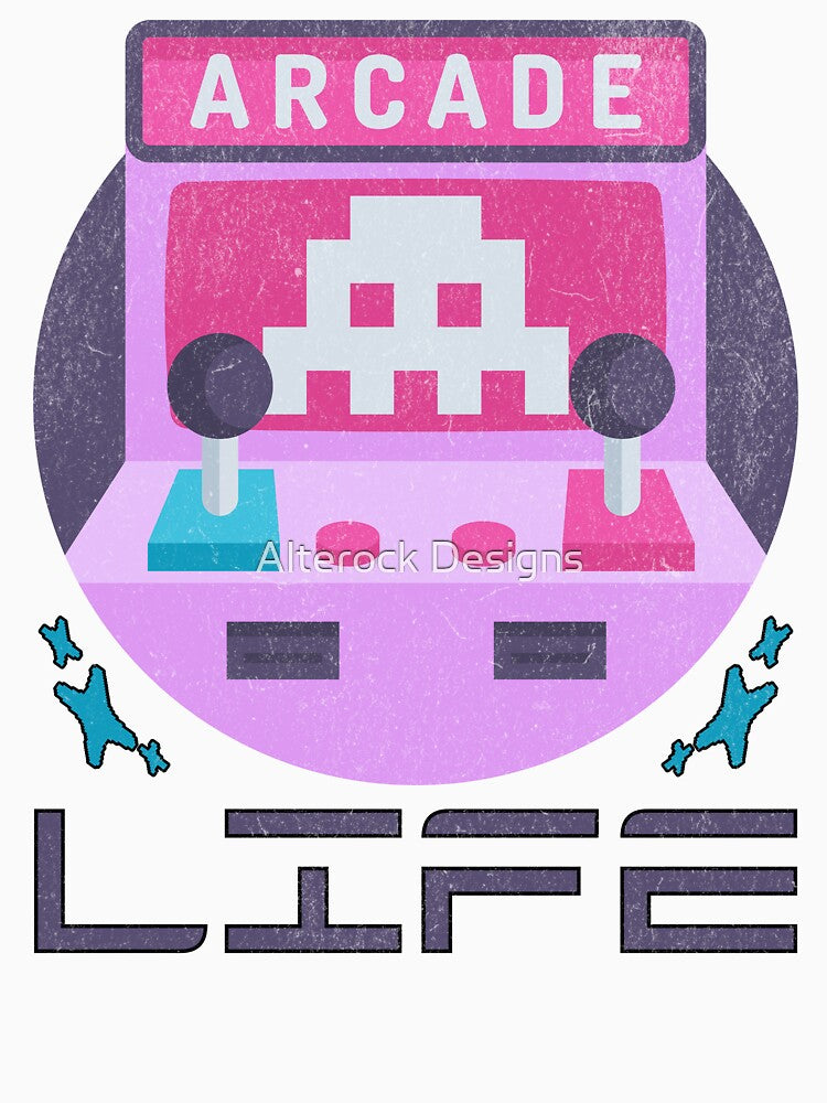 Gaming Retro Arcade Life by Alterock Designs T-Shirts, Hoodie, Sweatshirt | BlankRebels.com (Image 3)