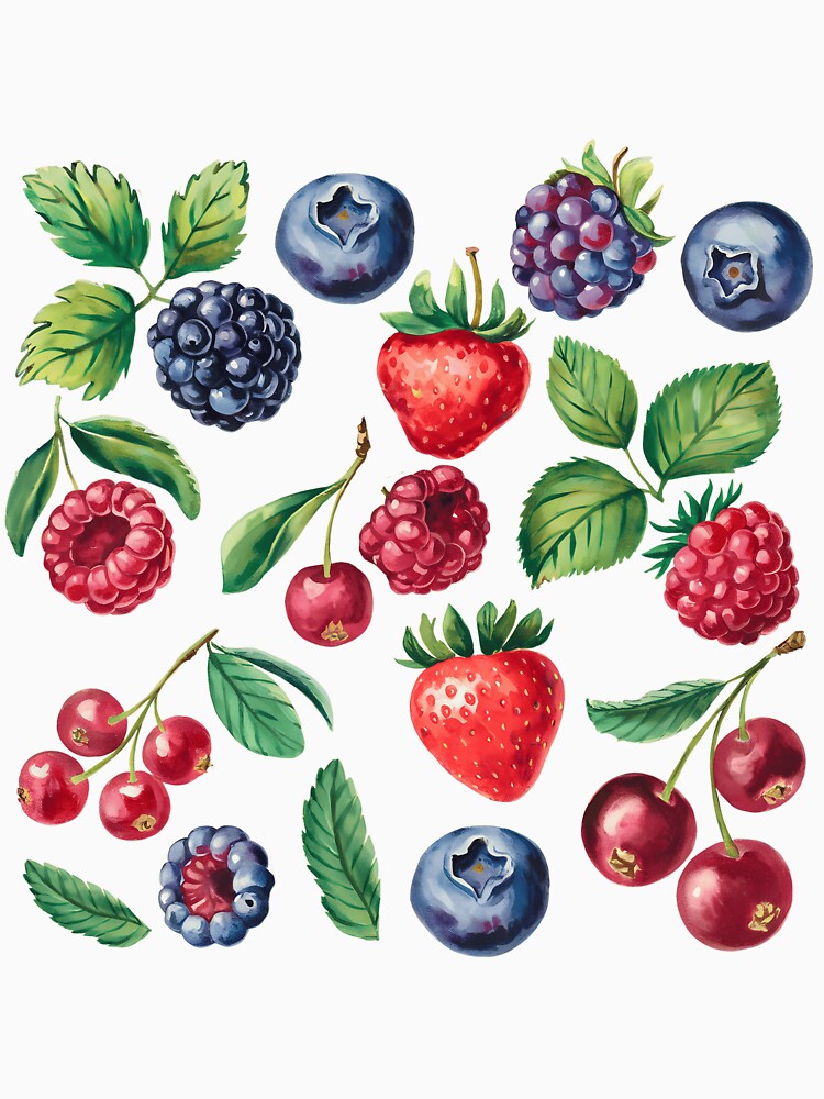 Cottagecore Berries Strawberry Summer Fruit Aesthetic Garden Fruit Lover by Shosohey T-Shirts, Hoodie, Sweatshirt (Image 3)