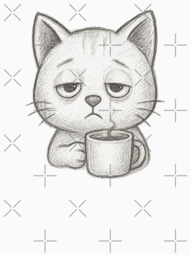 Cat Drinking Coffee by DomGDesign T-Shirts, Hoodie, Sweatshirt | BlankRebels.com (Image 3)