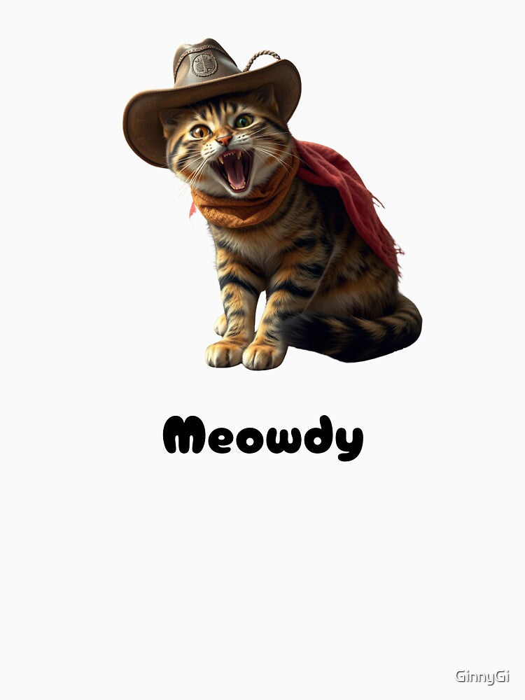 cowboy cat with cowboy hat and with Meowdy by GinnyGi T-Shirts, Hoodie, Sweatshirt | BlankRebels.com (Image 3)