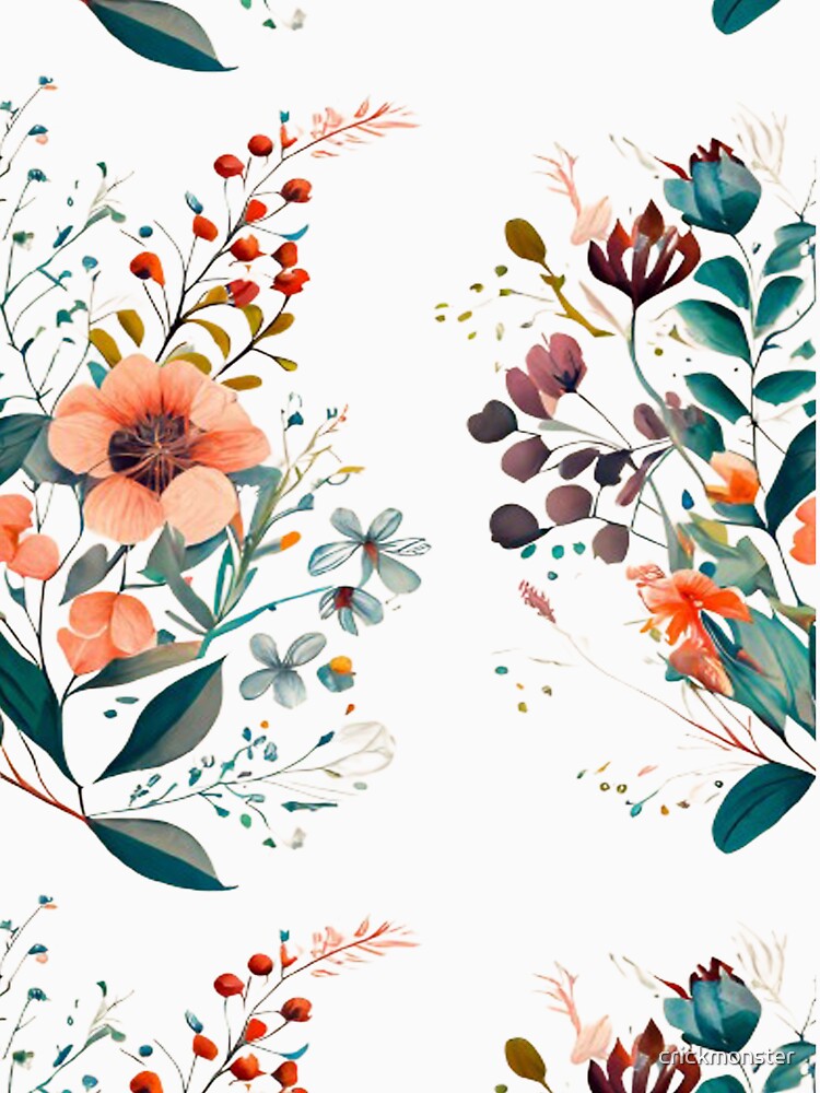 Vibrant Abstract Watercolor Botanical Flowers by crickmonster T-Shirts, Hoodie, Sweatshirt | BlankRebels.com (Image 3)