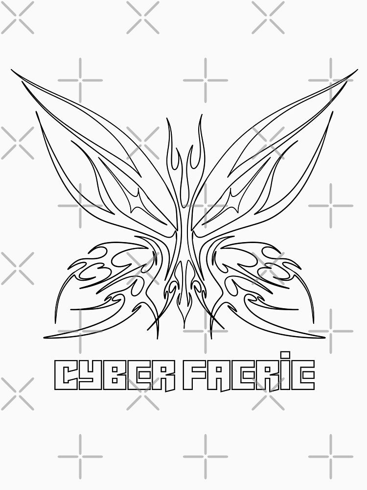 Cyber Faerie Butterfly – Digital Sigilism Art by saksense T-Shirts, Hoodie, Sweatshirt | BlankRebels.com (Image 3)