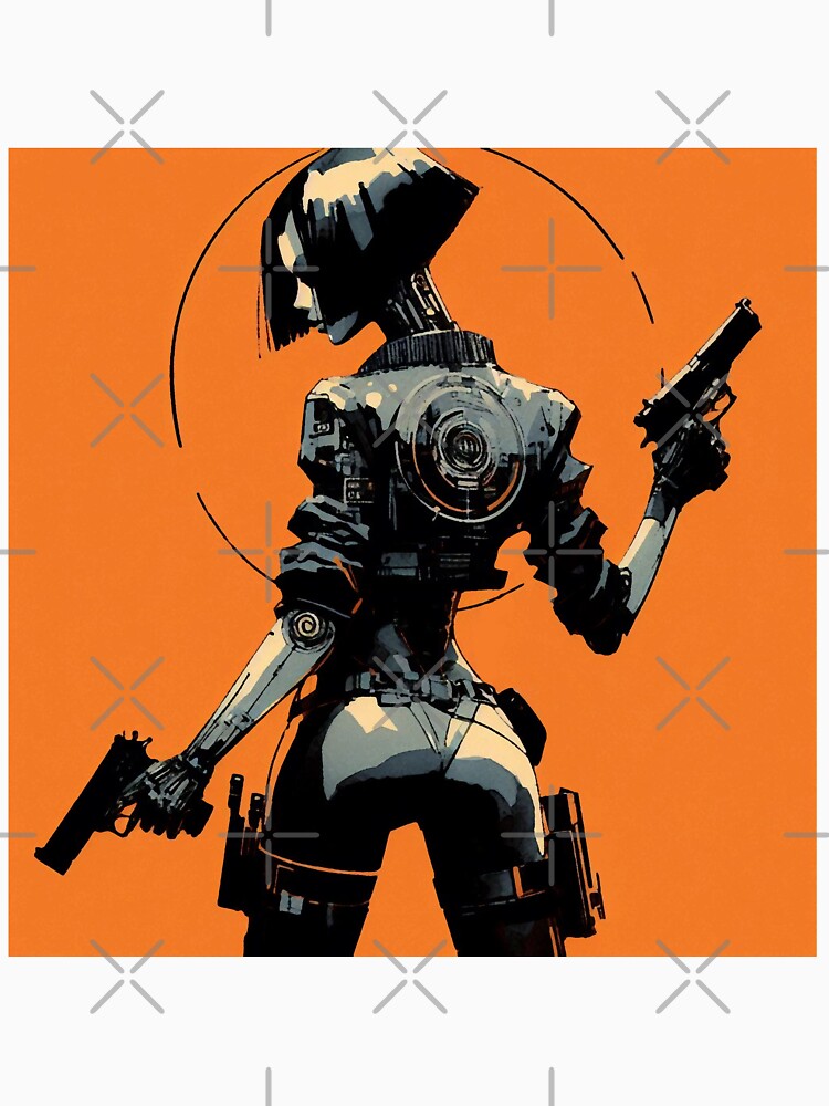 Cyberpunk girl cyborg with weapon by RESToRAPTOR