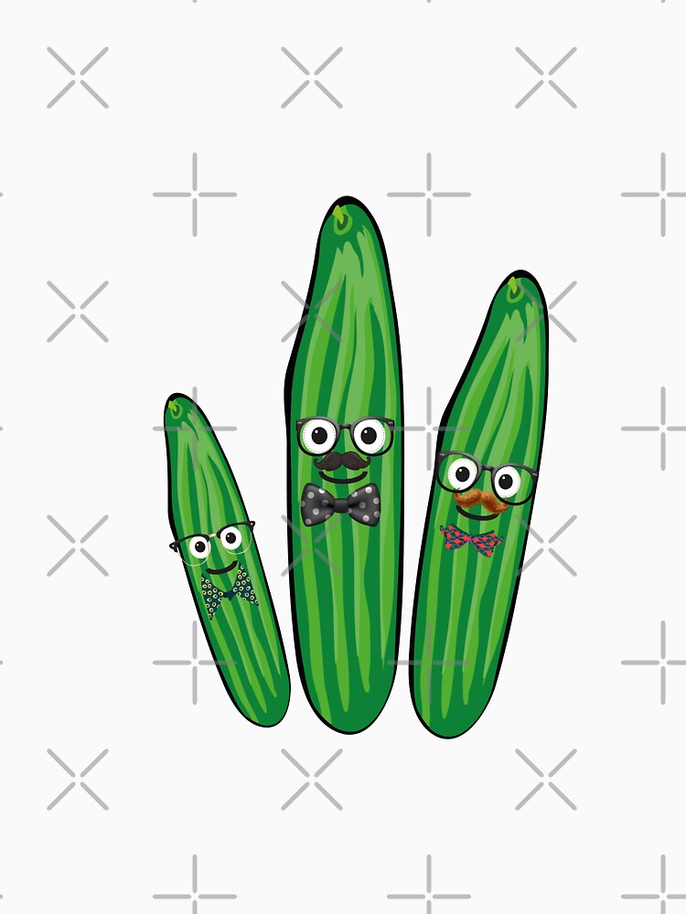 Cucumbers, cucumber, trio, comic, nerd, nerds, nerd glasses by theherbst131313 T-Shirts, Hoodie, Sweatshirt (Image 3)