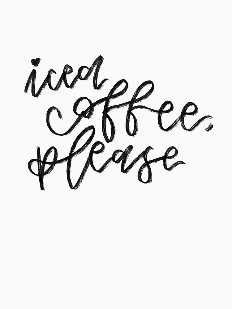 Iced coffee lettering by Kborek112 T-Shirts, Hoodie, Sweatshirt | BlankRebels.com (Image 3)