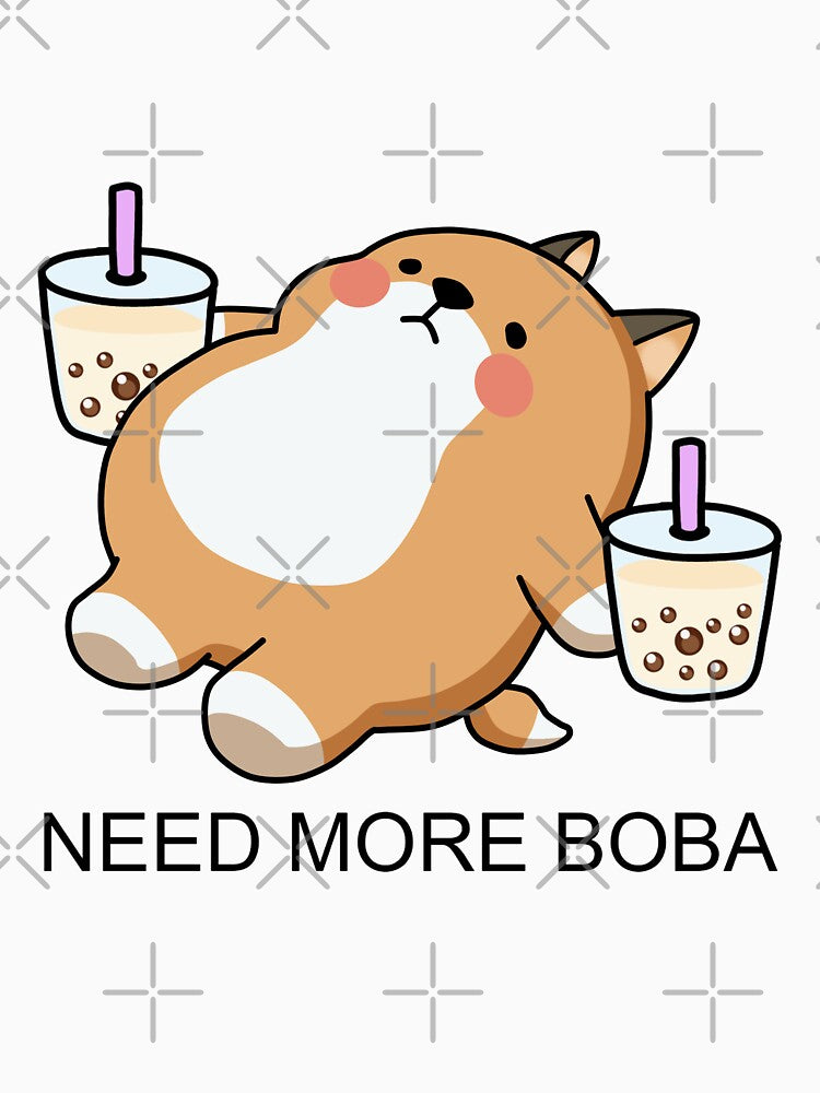 Lazy Shiba Needs More Boba! by SirBobalot T-Shirts, Hoodie, Sweatshirt | BlankRebels.com (Image 3)