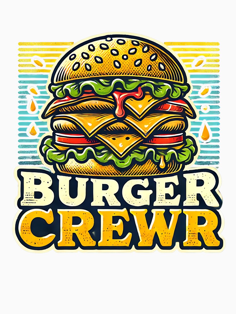 "Burger Crew Artwork | Vintage Cheeseburger Lovers Team" by PomerShop T-Shirts, Hoodie, Sweatshirt (Image 2)