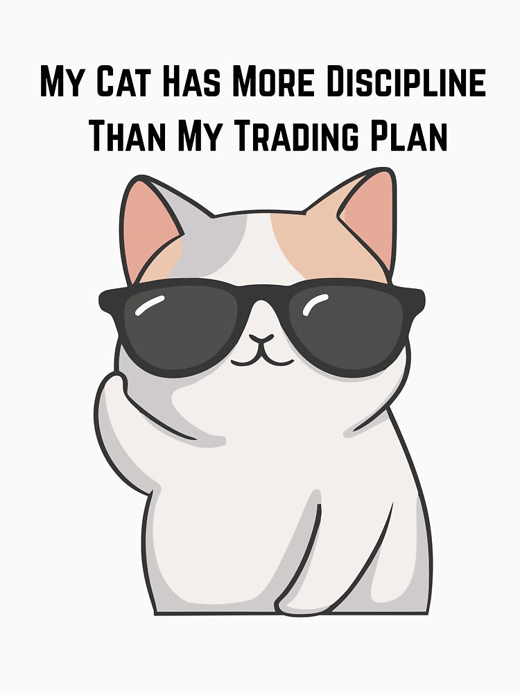 My Cat Has More Discipline Than My Trading Plan T-Shirt – Funny Trader Cat Shirt for Day Traders & Cat Lovers... (Image 3)