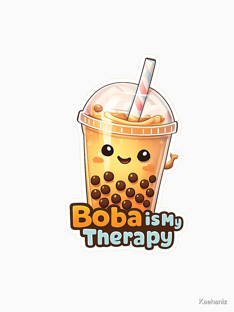 Kawaii Boba Is My Therapy Brown Sugar Milk Tea Cute Bubble Tea Design “ t-shirts, sweatshirts and gifts for... (Image 3)