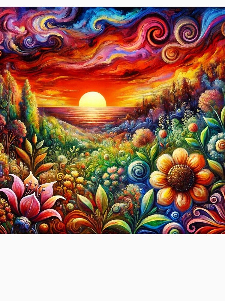 Sunset Horizon – Colorful Sunset Landscape Art | Nature Wall Print & Poster by SirMarcRichards T-Shirts,... (Image 3)