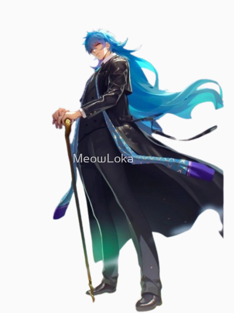 Mystic Blue-Haired Sorcerer | Fantasy Anime Character Art by MeowLoka ⭐⭐⭐⭐