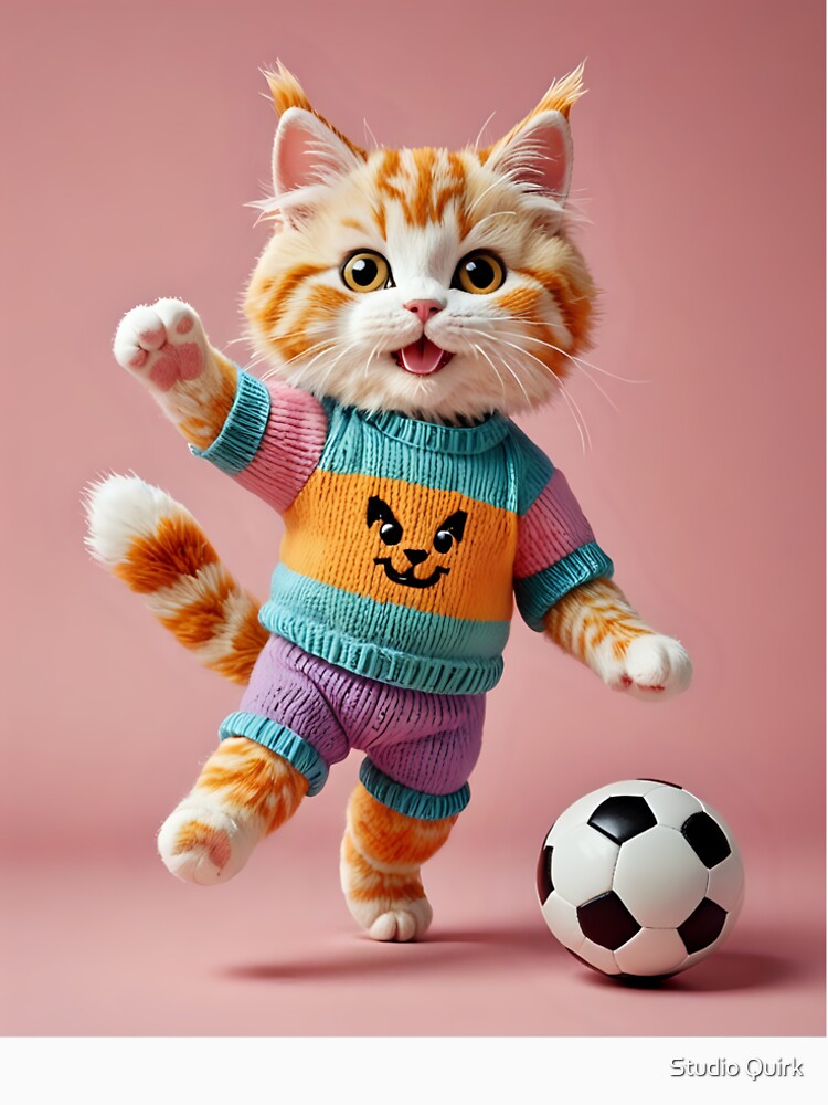 Knitted lovable football cat by Studio Quirk