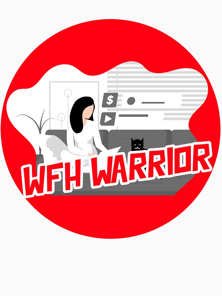 Work From Home Warrior (Cat Lady 1 Edition) by wexicangaming T-Shirts, Hoodie, Sweatshirt | BlankRebels.com (Image 3)