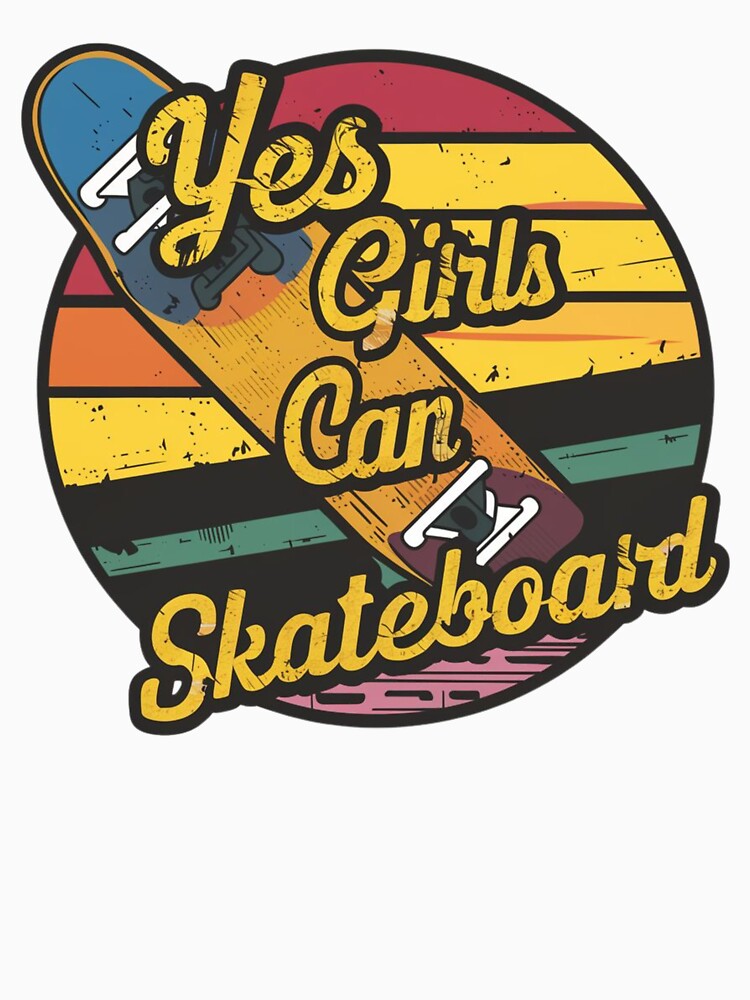 Yes Girls Can Skateboard, Skateboarder Skater Girl, Cool Skate Boarding Sport Fans Gift, Skateboarder Tricks... (Image 3)