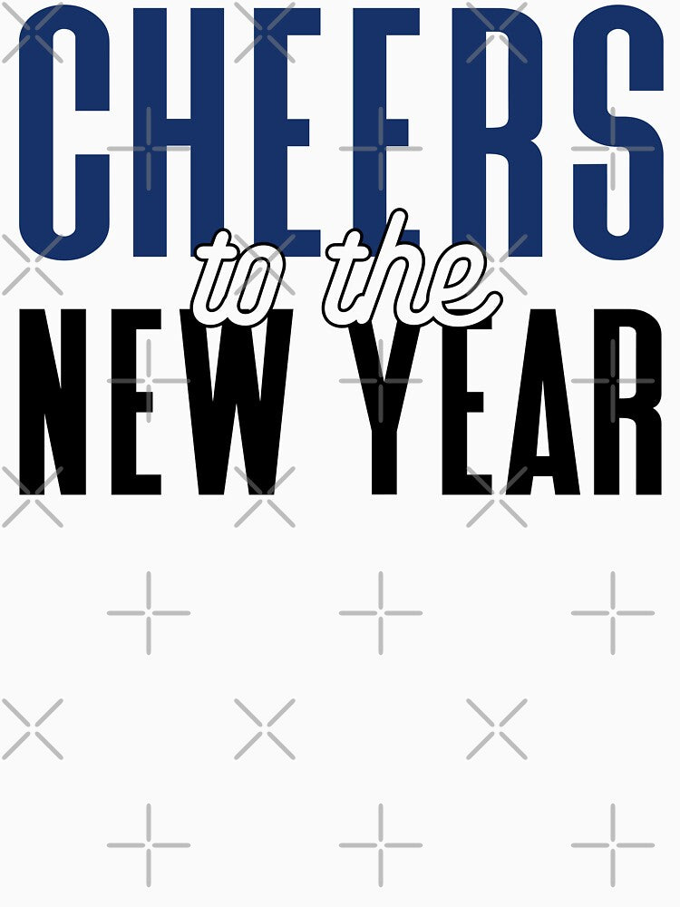 Cheers to the New Year - Happy New Year 2024 Celebration (Dark Blue and Black Design) by Spiprinto T-Shirts,... (Image 3)