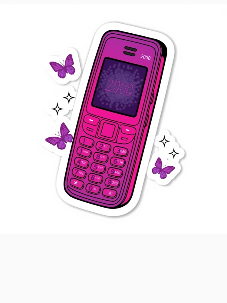 Retro Y2K Flip Phone Sparkle Sticker by soldbyelijah T-Shirts, Hoodie, Sweatshirt | BlankRebels.com (Image 2)