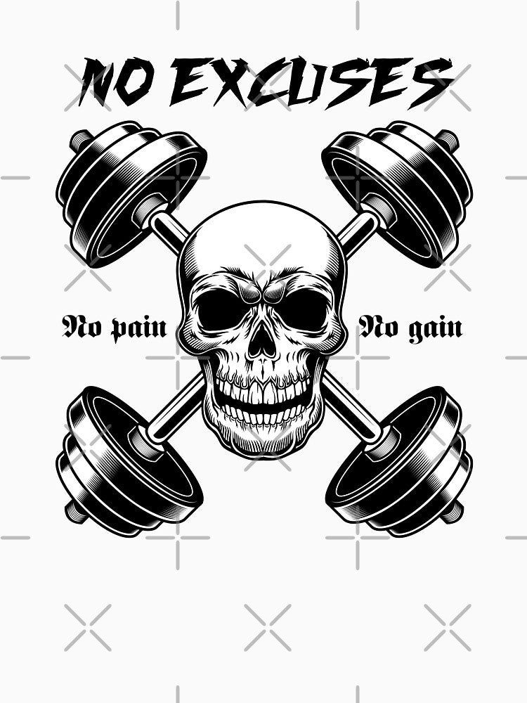 No excuses - no pain no gain by SHINIGAMI-SHOP T-Shirts, Hoodie, Sweatshirt | BlankRebels.com (Image 3)