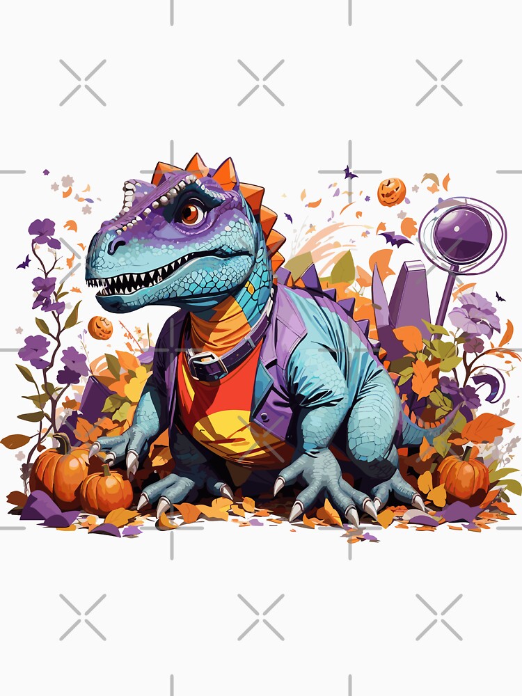 Groovy Halloween Dinosaur stickers by Sesame1195 T-Shirts, Hoodie, Sweatshirt | BlankRebels.com (Image 3)