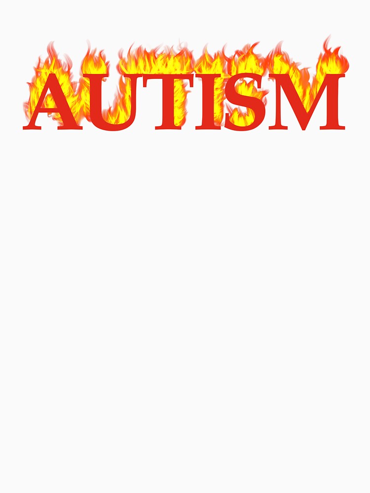 Flaming Autism Text by PleasantShark T-Shirts, Hoodie, Sweatshirt | BlankRebels.com (Image 3)