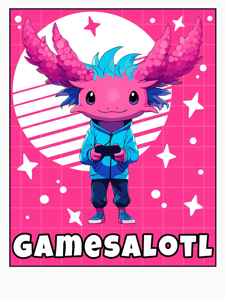 Gamesalotl Cute Kawaii Axolotl Gamer by Washingtonsou T-Shirts, Hoodie, Sweatshirt | BlankRebels.com (Image 3)
