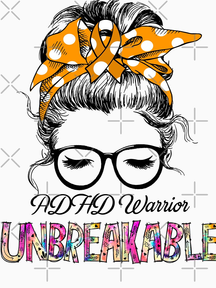 ADHD Warrior - UNBREAKABLE - ADHD Ribbon by Tifrop T-Shirts, Hoodie, Sweatshirt | BlankRebels.com (Image 3)