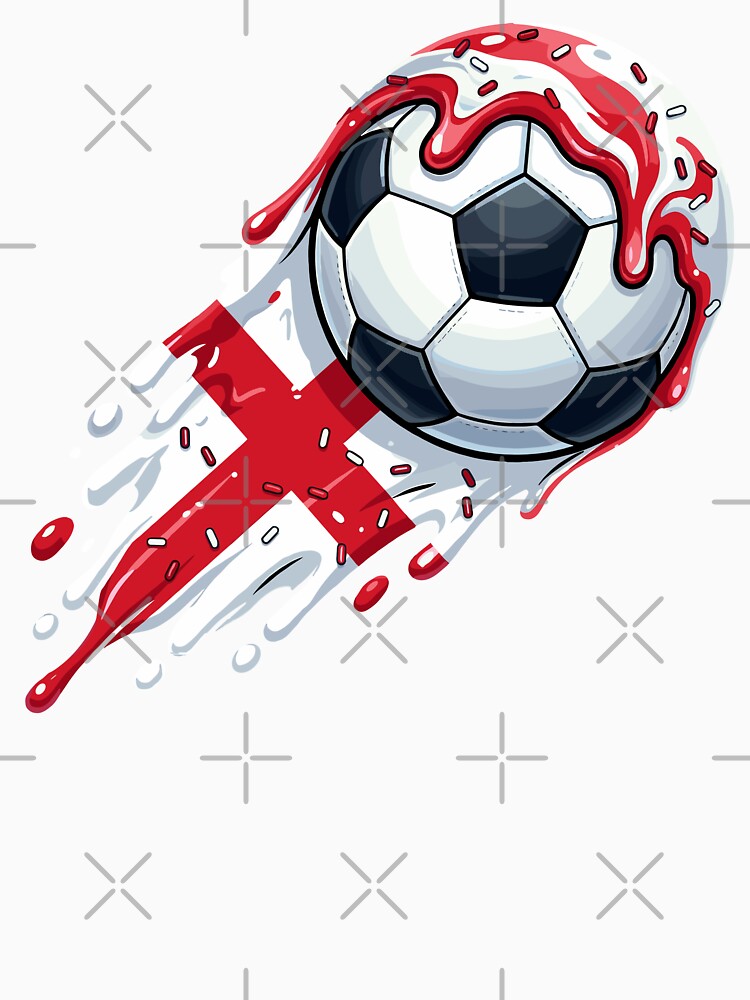 St George's Cross Football Ball Ice Cream Drip English Flag Graphic by EverkindInk