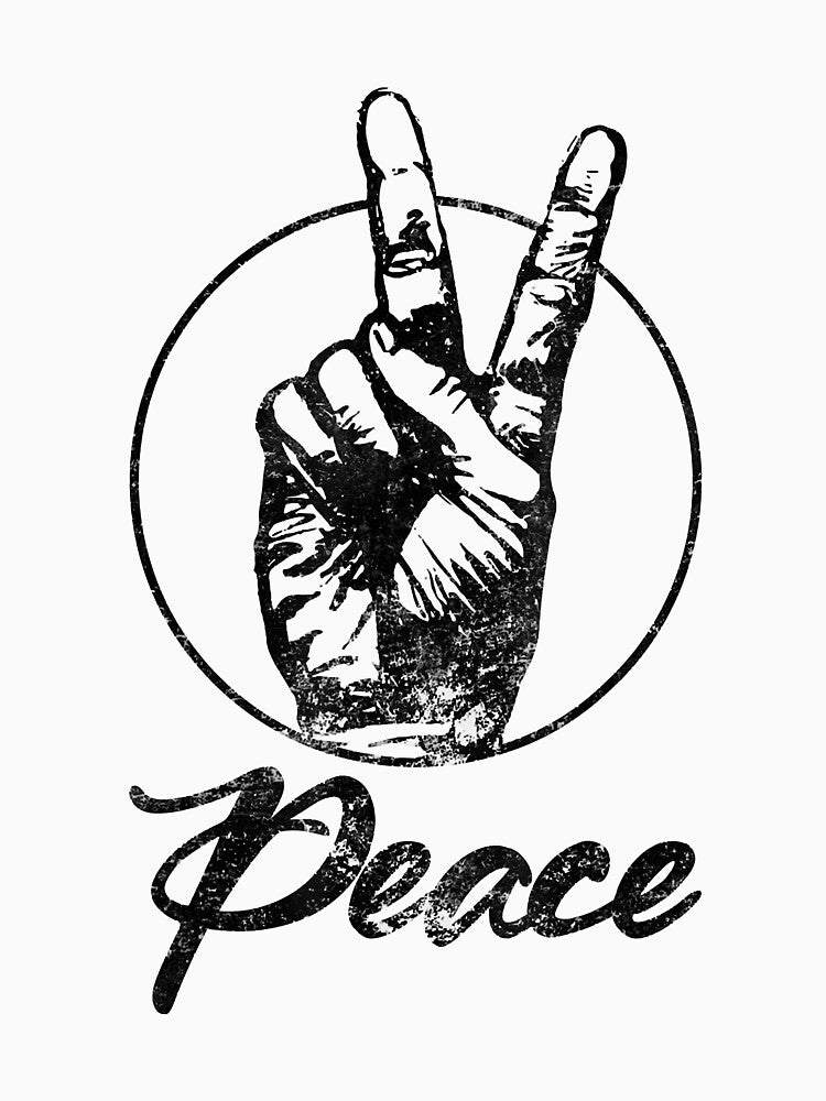Hippie Peace Sign Vintage by shannange T-Shirts, Hoodie, Sweatshirt | BlankRebels.com (Image 3)