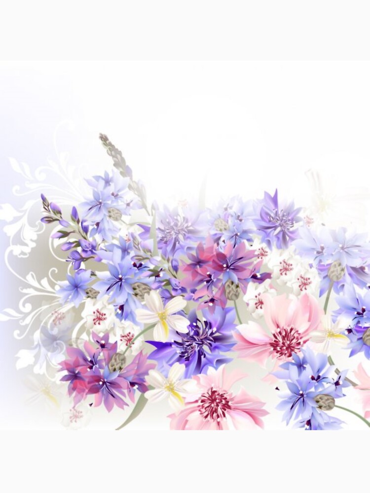 Blue Purple Floral Merchandise by cindyfordyce T-Shirts, Hoodie, Sweatshirt | BlankRebels.com (Image 3)