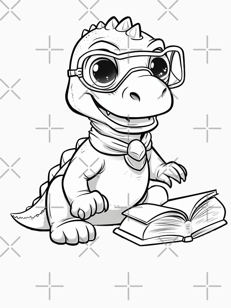 Small Dinosaur With Glasses by ZefirDesign T-Shirts, Hoodie, Sweatshirt | BlankRebels.com (Image 3)