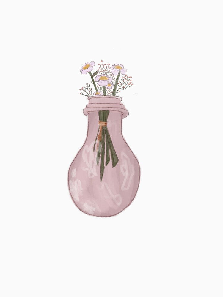 aesthetic flowers in lightbulb by madcott T-Shirts, Hoodie, Sweatshirt | BlankRebels.com (Image 3)