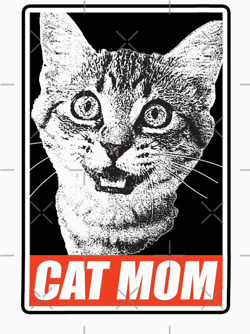 "Cat Mom - Funny Retro Obey Style Cat Design" by EBBSW T-Shirts, Hoodie, Sweatshirt | BlankRebels.com (Image 2)