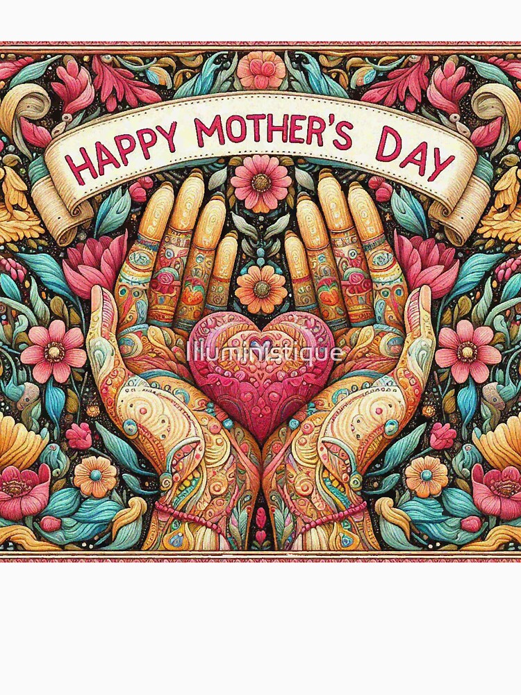Happy Mothers Day Holding a Heart by Illuministique T-Shirts, Hoodie, Sweatshirt | BlankRebels.com (Image 3)
