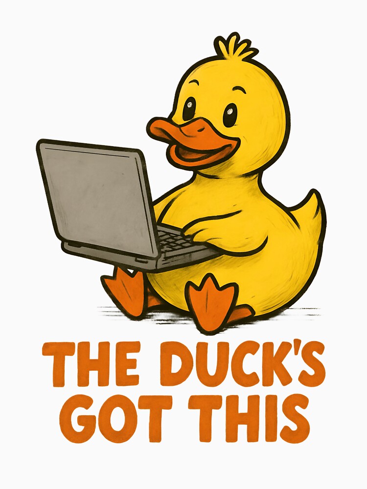 Confident Duck With Laptop – “The Duck’s Got This” by Rocklights T-Shirts, Hoodie, Sweatshirt | BlankRebels.com (Image 3)