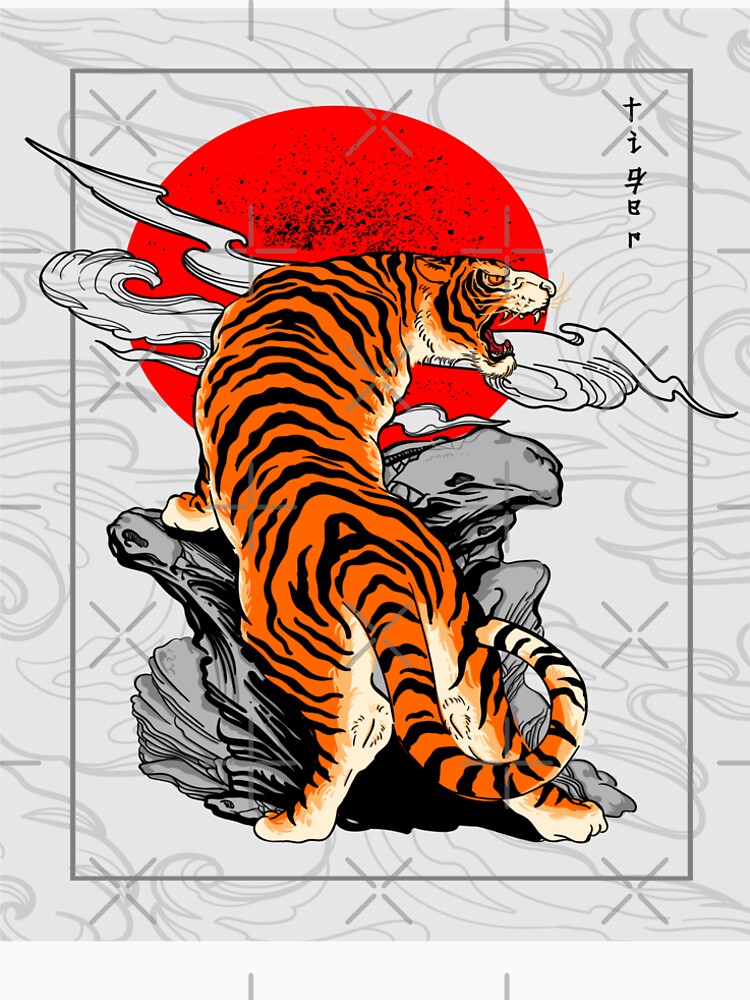 Tiger Japan Style Tattoo Background by Peekonet T-Shirts, Hoodie, Sweatshirt | BlankRebels.com (Image 2)