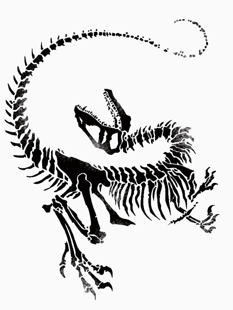 Velociraptor Skeleton Print by JJJericho T-Shirts, Hoodie, Sweatshirt | BlankRebels.com (Image 3)