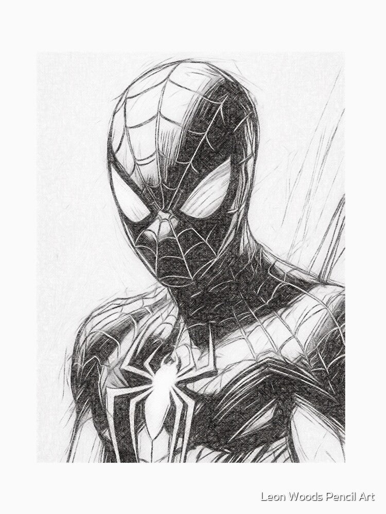 Superhero Art by Leon Woods Pencil Art T-Shirts, Hoodie, Sweatshirt | BlankRebels.com (Image 3)