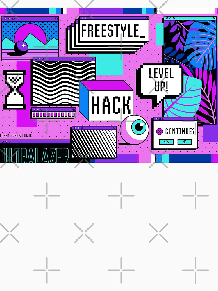 Vintage Vaporwave Background by Peekonet T-Shirts, Hoodie, Sweatshirt | BlankRebels.com (Image 3)