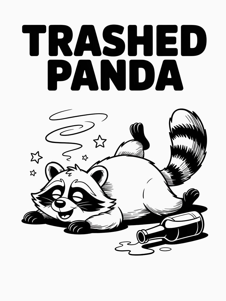 Trashed Panda Drunk Racoon by HeinzanoWeno T-Shirts, Hoodie, Sweatshirt | BlankRebels.com (Image 3)