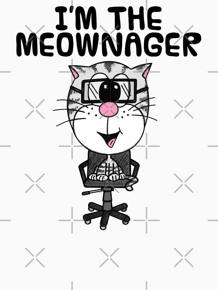 Cat Manager, I'm The Meownager, Office Coworker Funny by doodlerob T-Shirts, Hoodie, Sweatshirt | BlankRebels.com (Image 3)