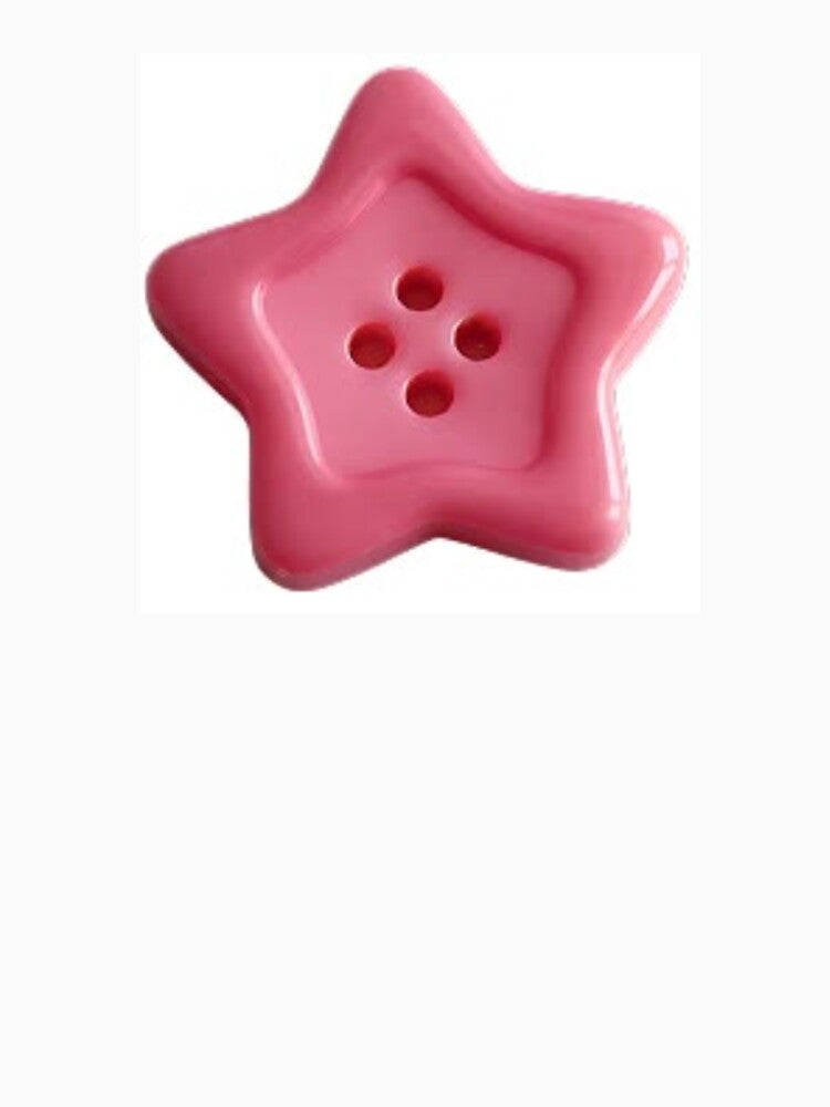 Pink star button y2k by alleycatt111