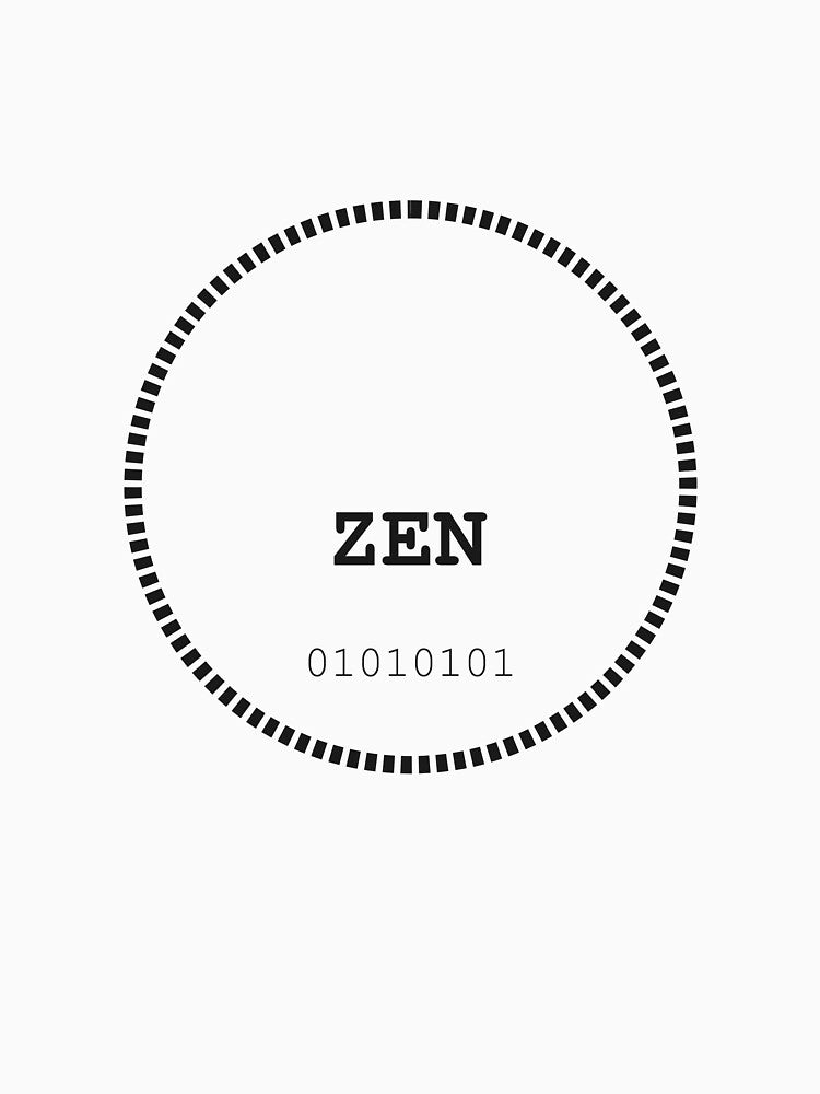 Zero One Zen Coder Mindfulness Design by Mikidesign1988 T-Shirts, Hoodie, Sweatshirt | BlankRebels.com (Image 3)