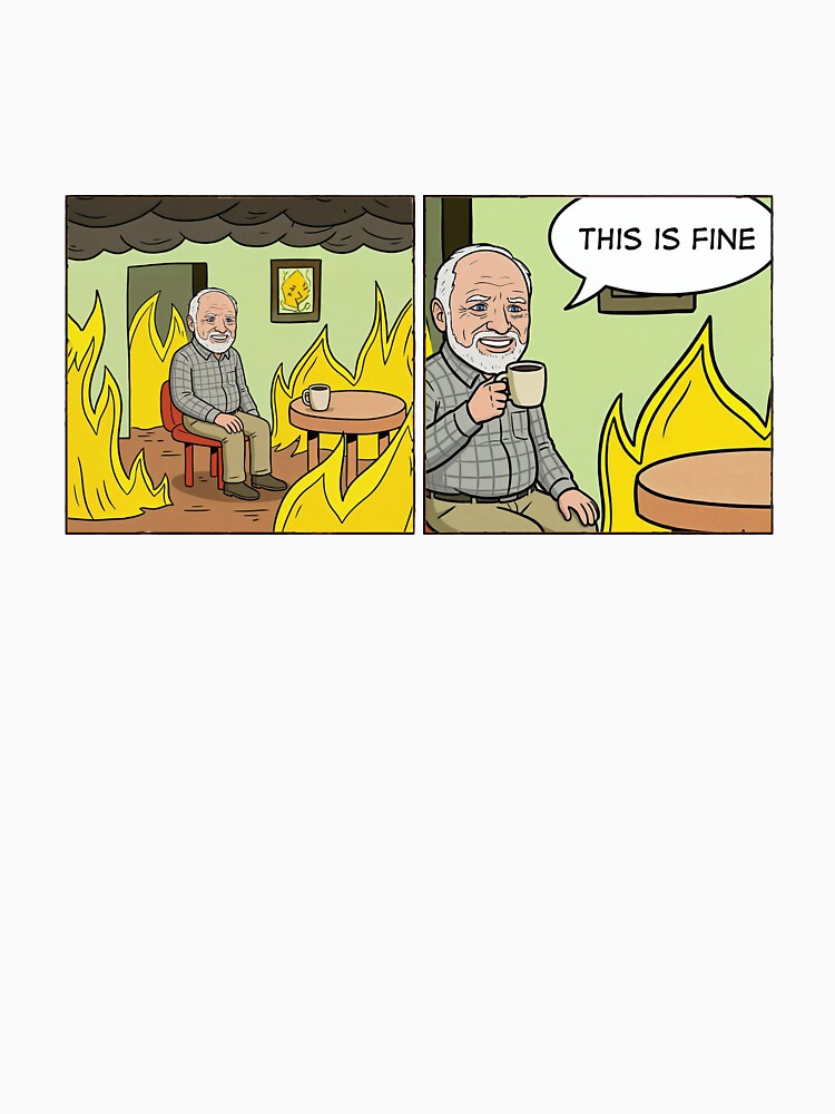 This is fine - Hide the Pain Harold Meme MashUp by PixelPunny T-Shirts, Hoodie, Sweatshirt | BlankRebels.com (Image 3)