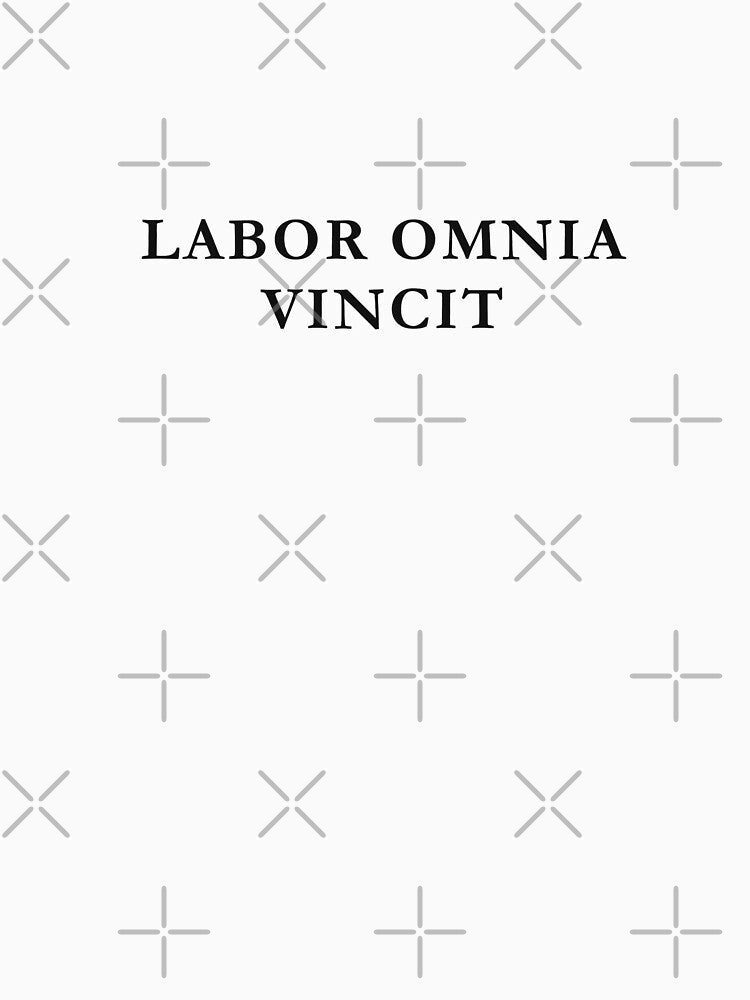 Labor Omnia Vincit Latin Dark Academia Classical Text Design by semenol T-Shirts, Hoodie, Sweatshirt (Image 3)